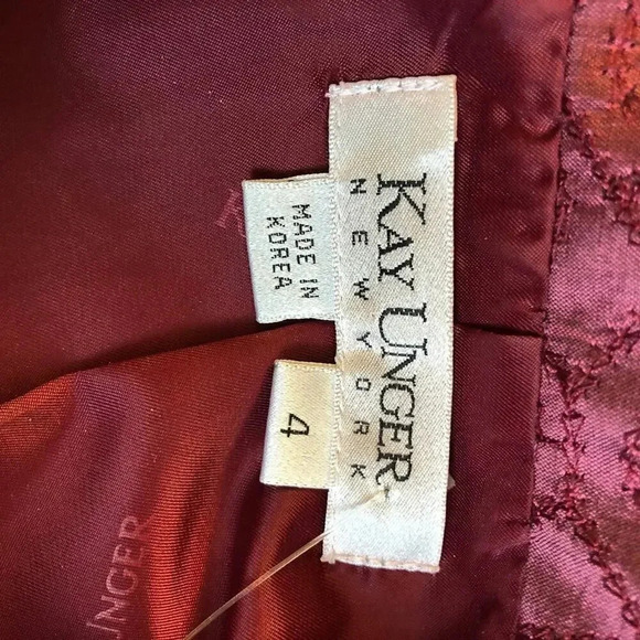 100% Silk Kay Unger Women Button Up Career Wear Shirt Blouse/Jacket Size 4 - Picture 4 of 7